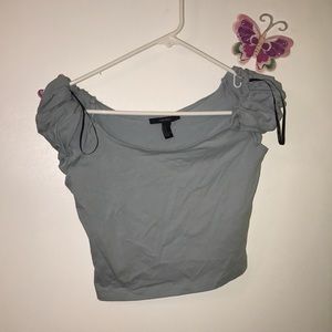 Knit off the shoulder crop top